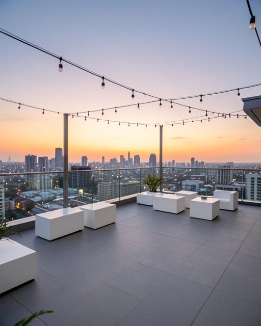 Ambientazione Terrazza urbana senza persone