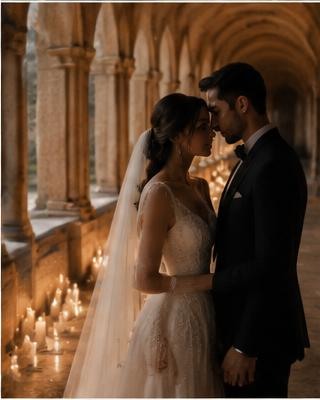 Chiostro a lume di candela: Anna & Marco