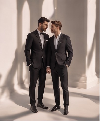 Minimal bianco e nero con oro: Marco & Luca